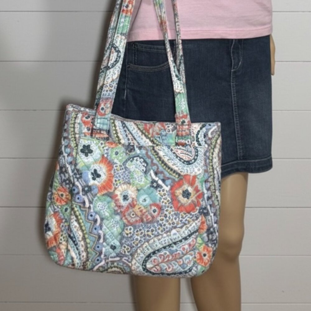 Vera Bradley Multi-Compartment Shoulder Bag in Citrus Paisley - Picture 5 of 11